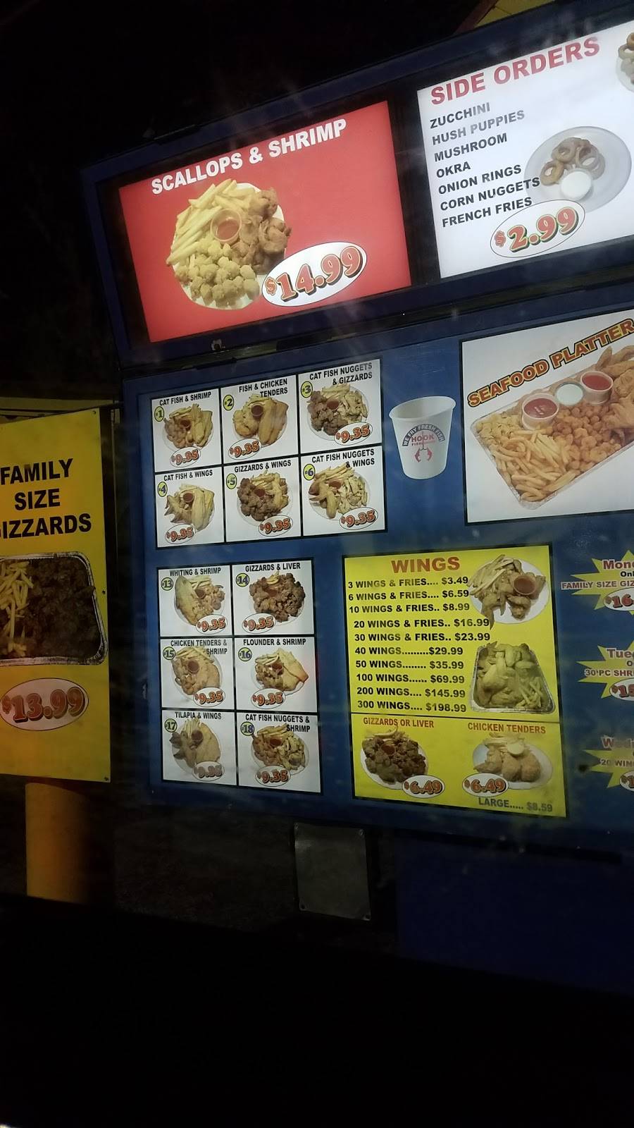 Hook Fish & Chicken | restaurant | 1340 E University Ave, Gainesville, FL 32641, USA | 3525050300 OR +1 352-505-0300