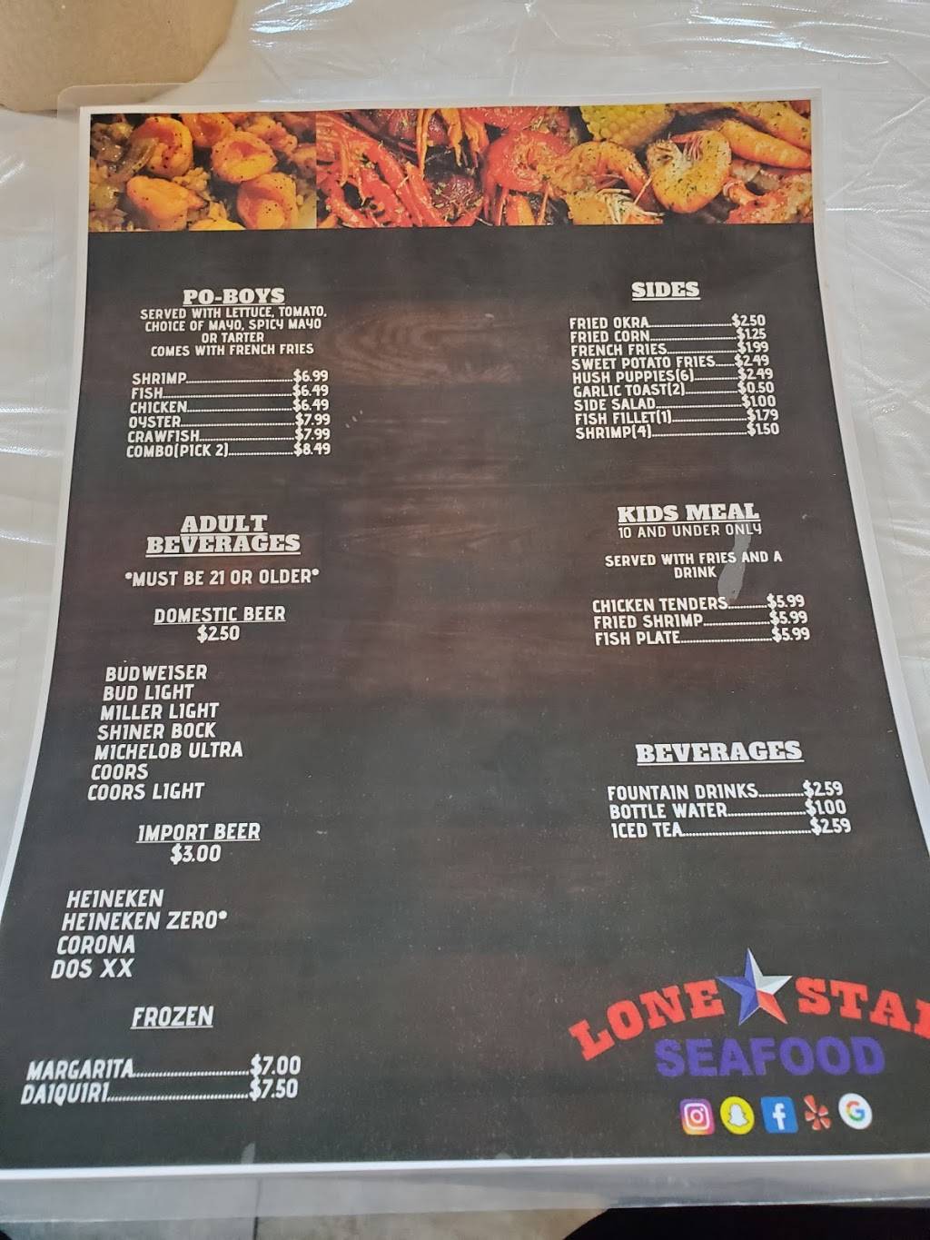 Lone Star Seafood | restaurant | 10990 Fuqua St, Houston, TX 77089, USA | 8326648167 OR +1 832-664-8167