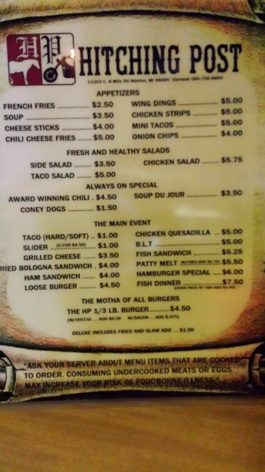 Tagliavias Hitching Post Lounge | night club | 11203 East 8 Mile Road, Warren, MI 48089, USA | 5867568860 OR +1 586-756-8860