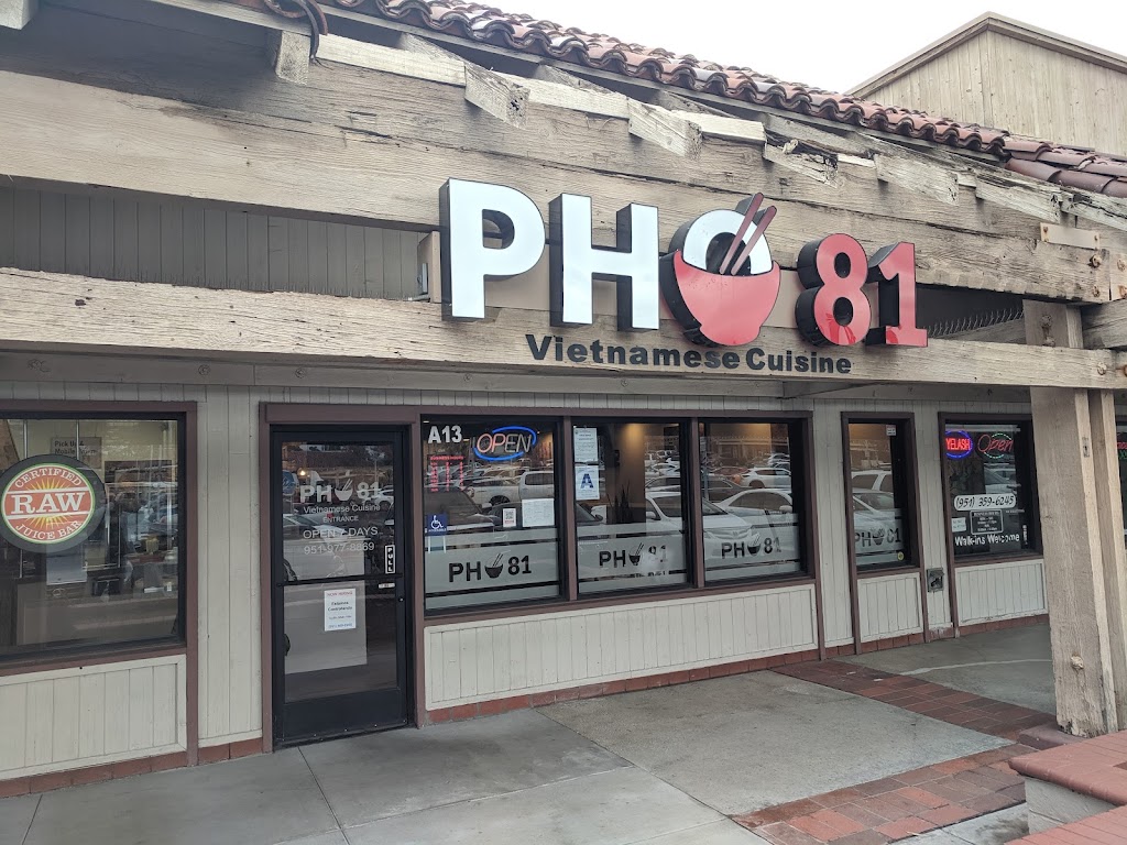 Pho 81 Vietnamese Cuisine | restaurant | 2995 Van Buren Boulevard Ste A13, Riverside, CA 92503, USA | 9519778869 OR +1 951-977-8869