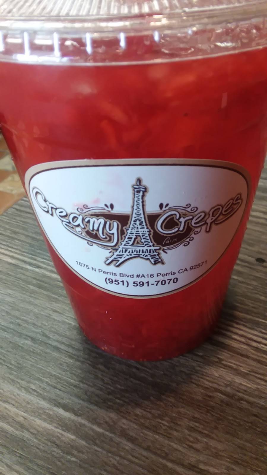 Creamy Crepes | restaurant | 1675 N Perris Blvd A16, Perris, CA 92571, USA | 9515917070 OR +1 951-591-7070