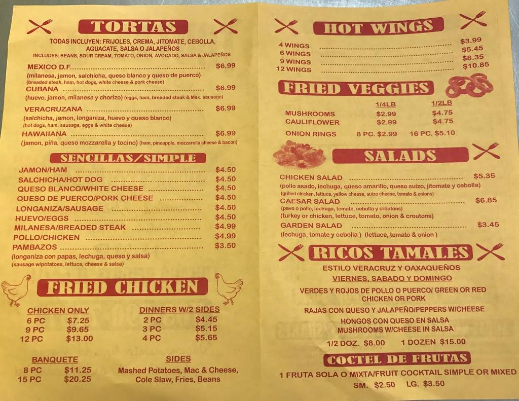 Tortas DF | restaurant | 1 E 23rd St, Chicago Heights, IL 60411, USA | 7088907707 OR +1 708-890-7707