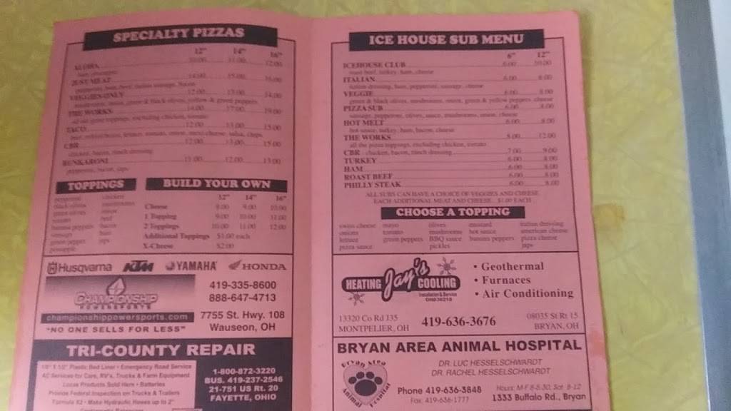Fountain City Ice House | restaurant | 110 W Mulberry St, Bryan, OH 43506, USA | 4196365097 OR +1 419-636-5097