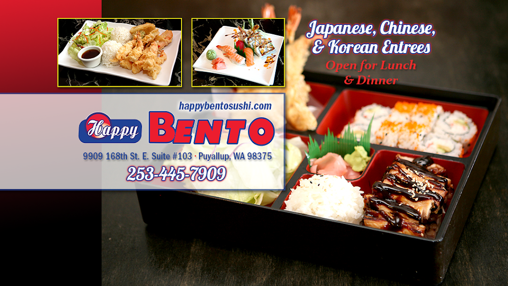 Happy Bento | restaurant | 9909 168th St E #103, Puyallup, WA 98375, USA | 2534457909 OR +1 253-445-7909