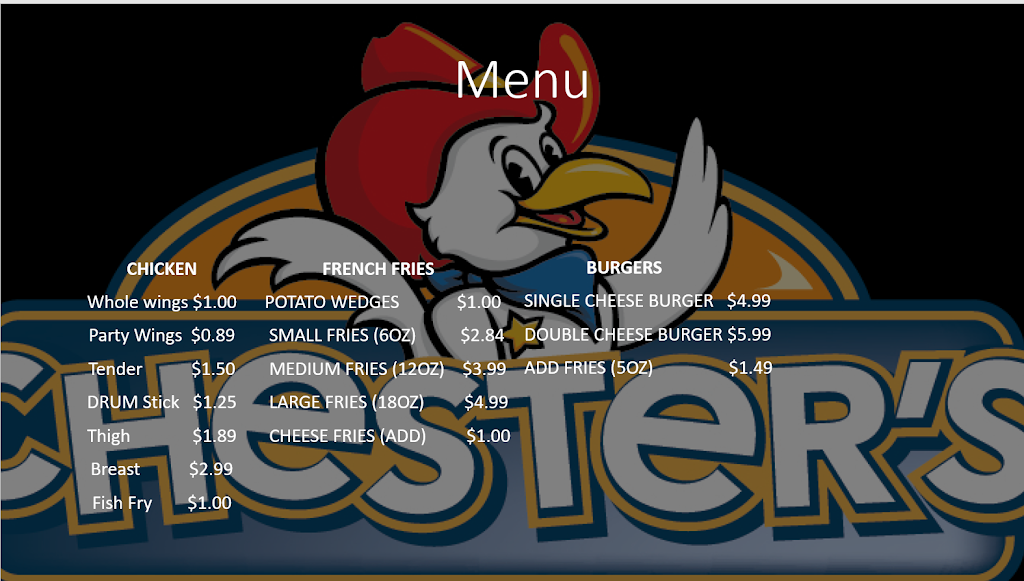 Chesters Fried Chicken Resteraunt | restaurant | 8334 W Appleton Ave, Milwaukee, WI 53218, USA | 4144618666 OR +1 414-461-8666