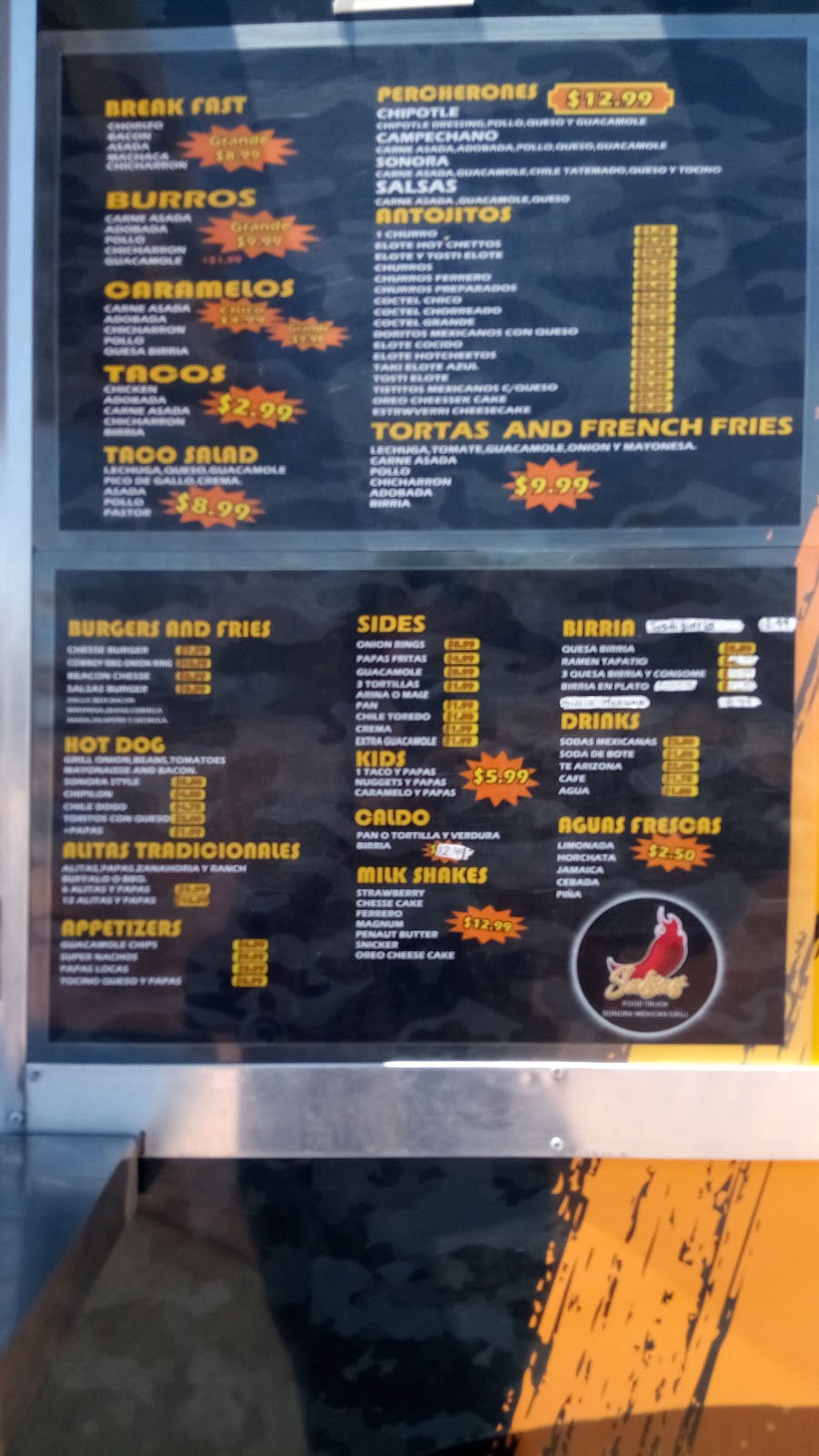 Salsas food truck sonora mexican grill | restaurant | 6060 S Park Ave, Tucson, AZ 85706, USA | 5207043730 OR +1 520-704-3730