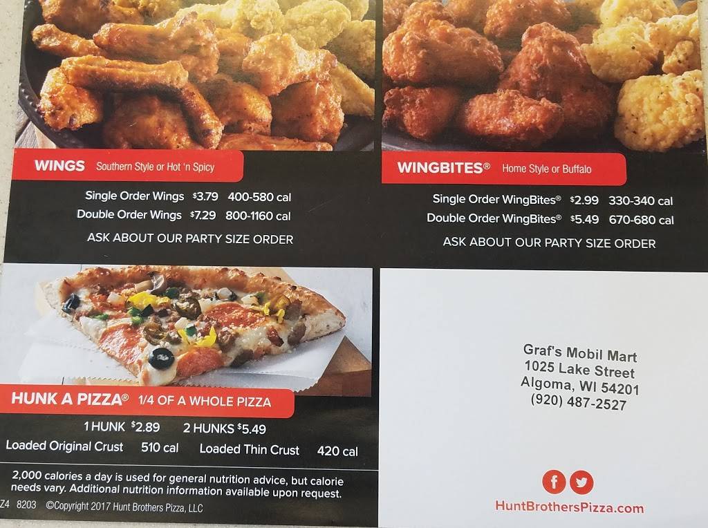 Hunt Brothers Pizza | restaurant | 1025 Lake St, Algoma, WI 54201, USA | 9204872527 OR +1 920-487-2527