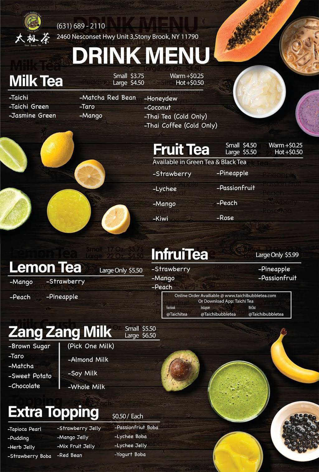 Taichi Tea | restaurant | 2460 Nesconset Hwy Unit 3, Stony Brook, NY 11790, USA | 6316892110 OR +1 631-689-2110