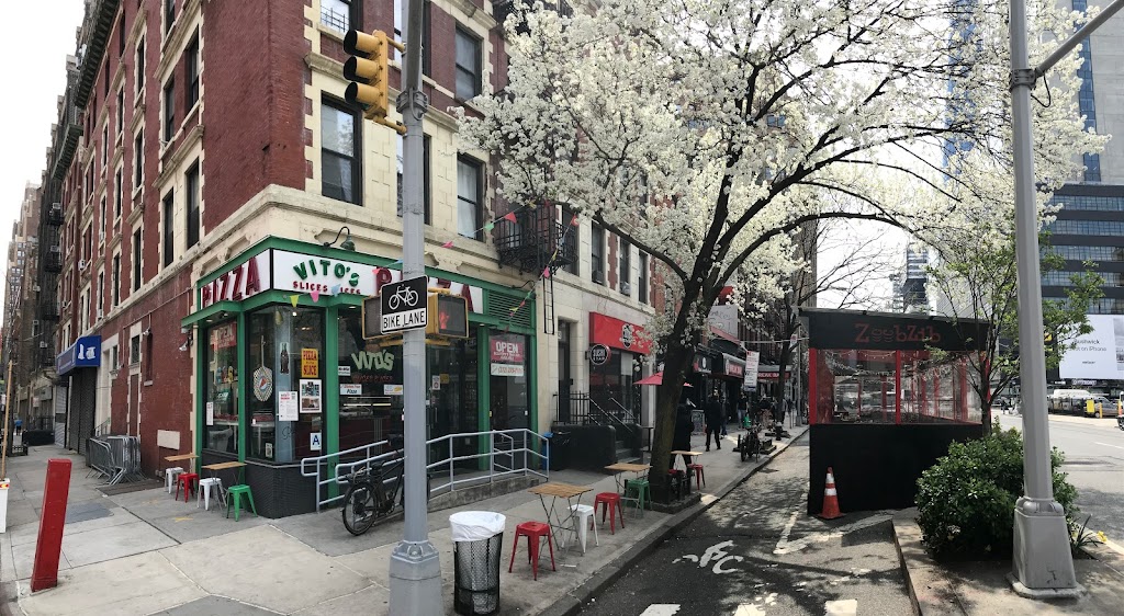 Vitos Slices and Ices | meal takeaway | 464 9th Ave, New York, NY 10018, USA | 2122731186 OR +1 212-273-1186