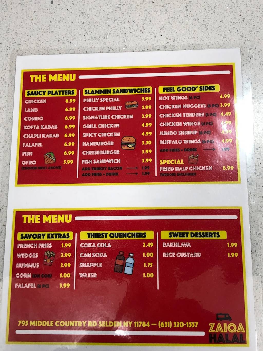 Zaiqa Halal Food | restaurant | 795 Middle Country Rd, Selden, NY 11784, USA | 6313201557 OR +1 631-320-1557