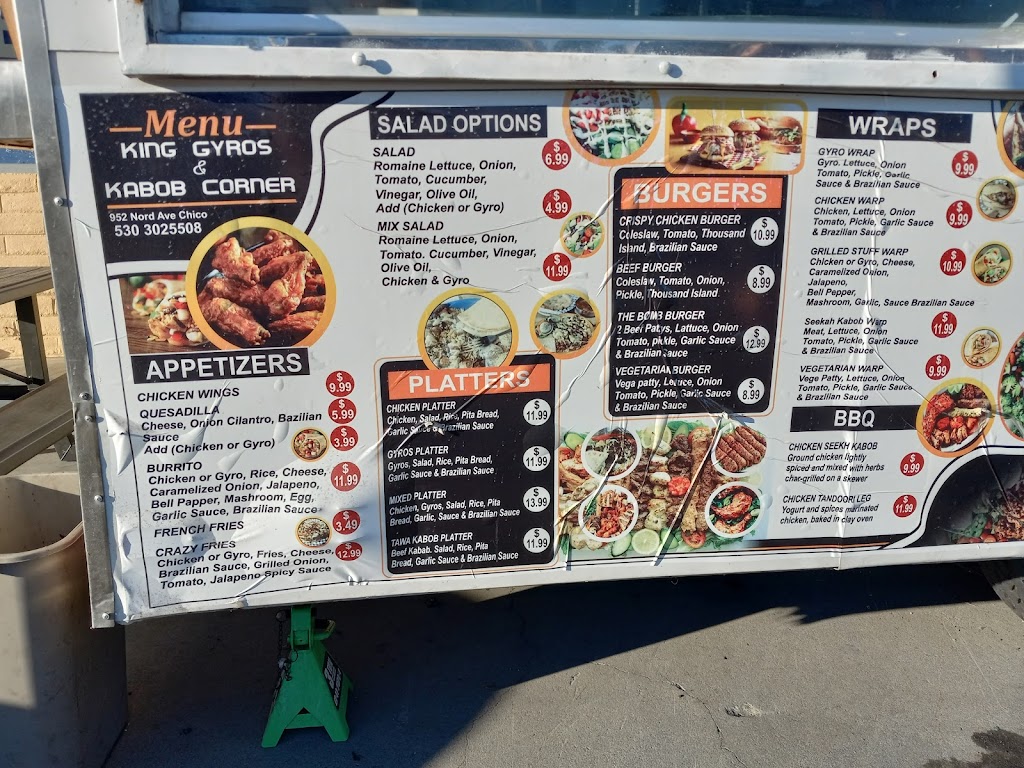 King Gyros and Kebab Corner | restaurant | 965-959 CA-32, Chico, CA 95926, USA | 5303025508 OR +1 530-302-5508