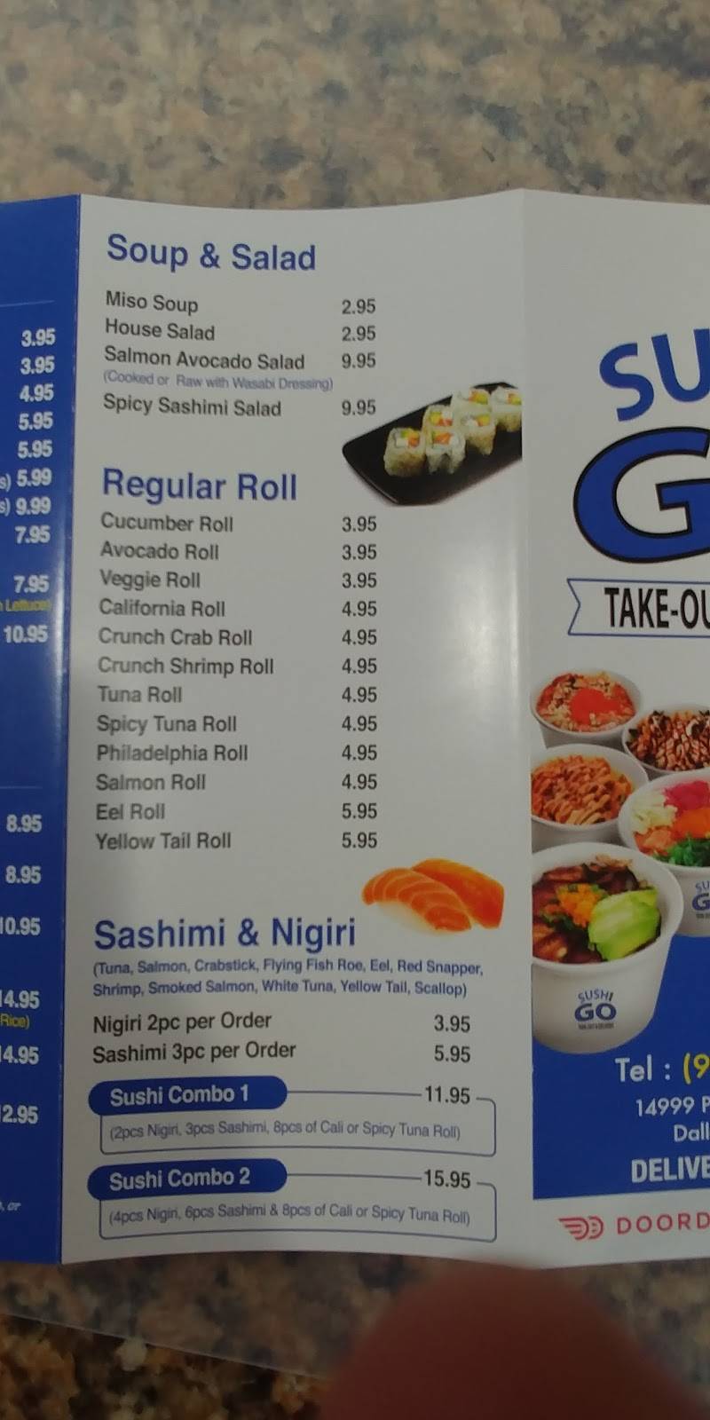 Sushi Go | restaurant | 14999 Preston Rd, Dallas, TX 75254, USA | 9726619721 OR +1 972-661-9721