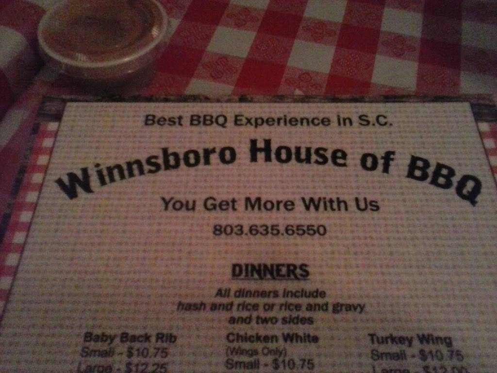 Winnsboro House of BBQ | restaurant | 141 N Congress St, Winnsboro, SC 29180, USA | 8036356550 OR +1 803-635-6550