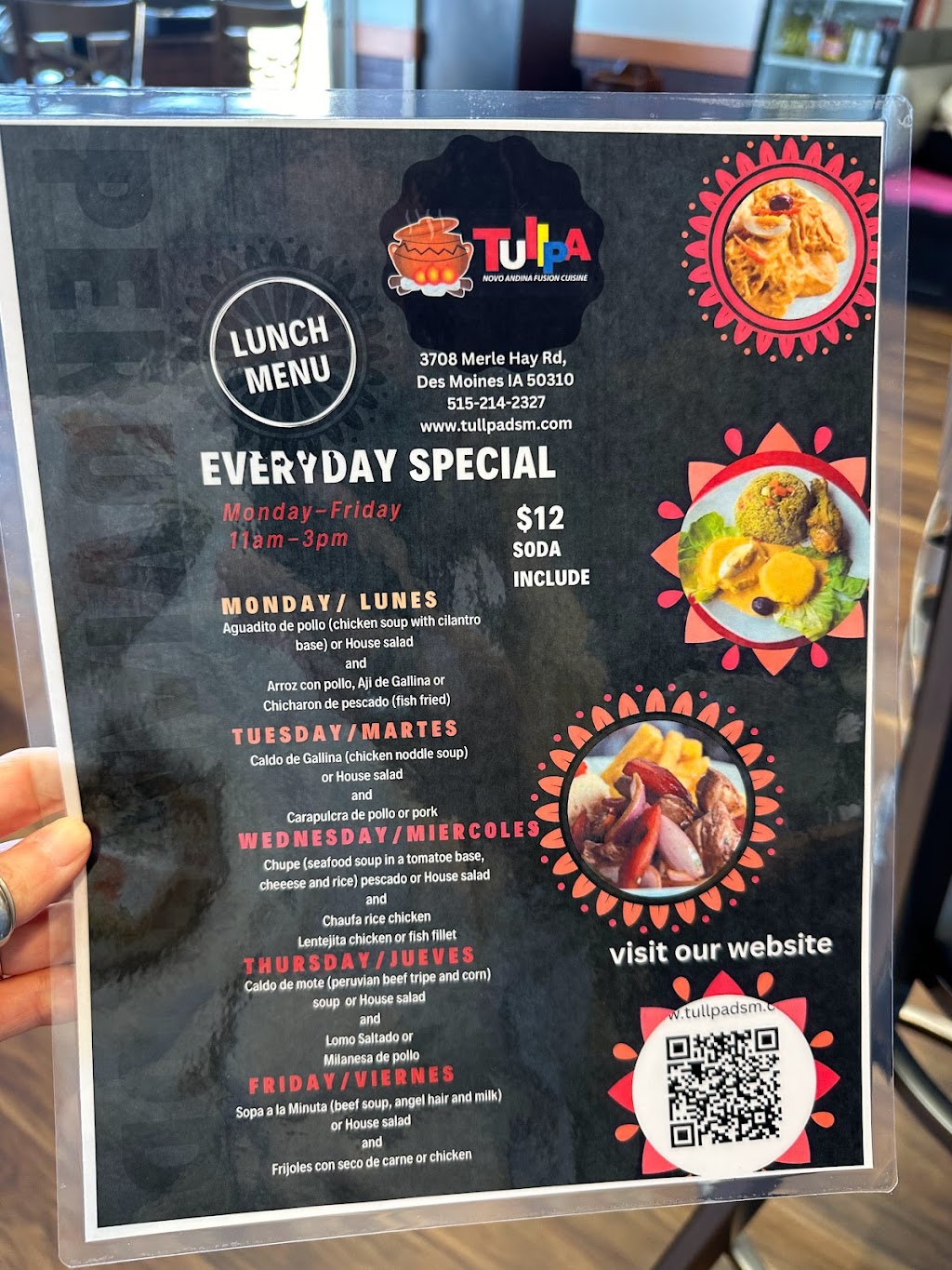 Tullpa Restaurant | restaurant | 3708 Merle Hay Rd, Des Moines, IA 50310, USA | 5152142327 OR +1 515-214-2327