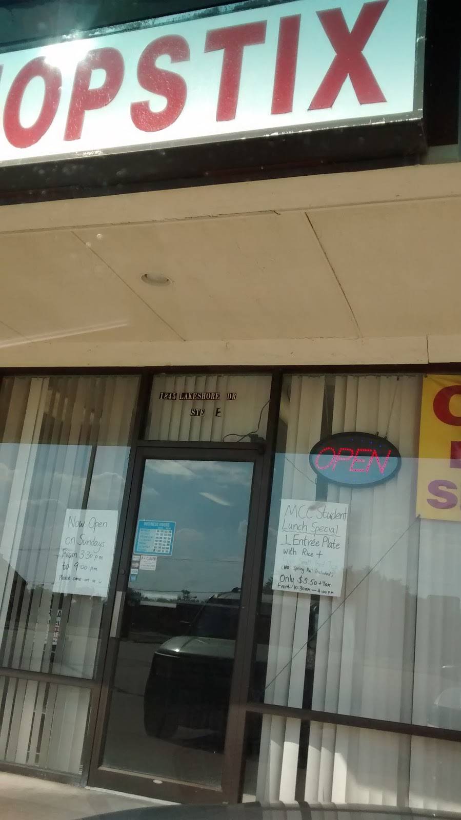 Chopsticks | restaurant | 1845 Lake Shore Dr E, Waco, TX 76708, USA | 2547538888 OR +1 254-753-8888