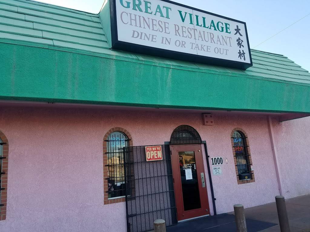 Great Village Chinese Restaurant | restaurant | 1000 S Harrison Rd, Tucson, AZ 85748, USA | 5202985661 OR +1 520-298-5661