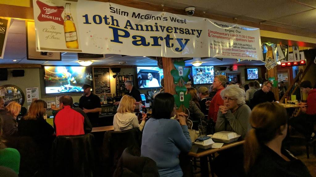 Slim McGinns West | restaurant | 14735 W Lisbon Rd, Brookfield, WI 53005, USA | 2623731500 OR +1 262-373-1500