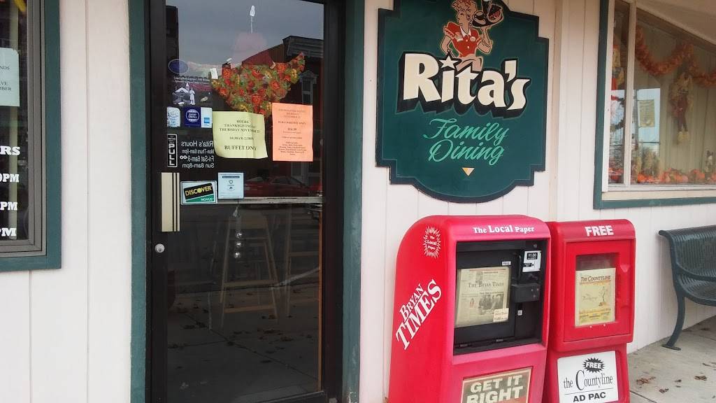Ritas Family Dining | restaurant | 103 N Michigan Ave, Edgerton, OH 43517, USA | 4192981416 OR +1 419-298-1416