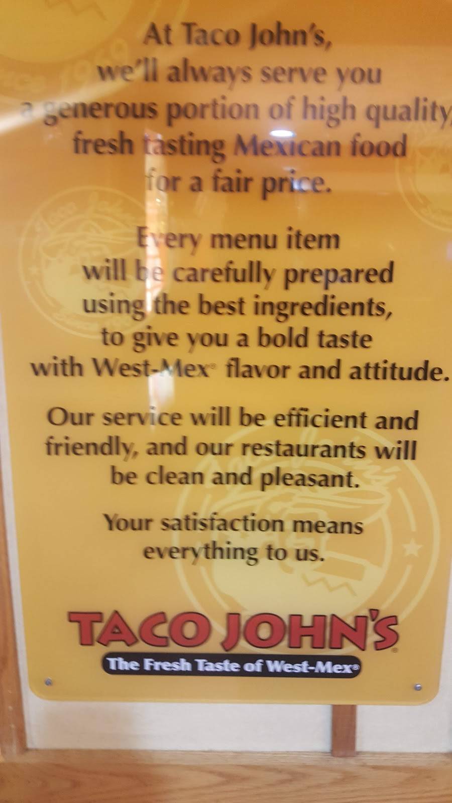 Taco Johns | restaurant | 604 N St Joseph Ave, Evansville, IN 47712, USA | 8124670804 OR +1 812-467-0804