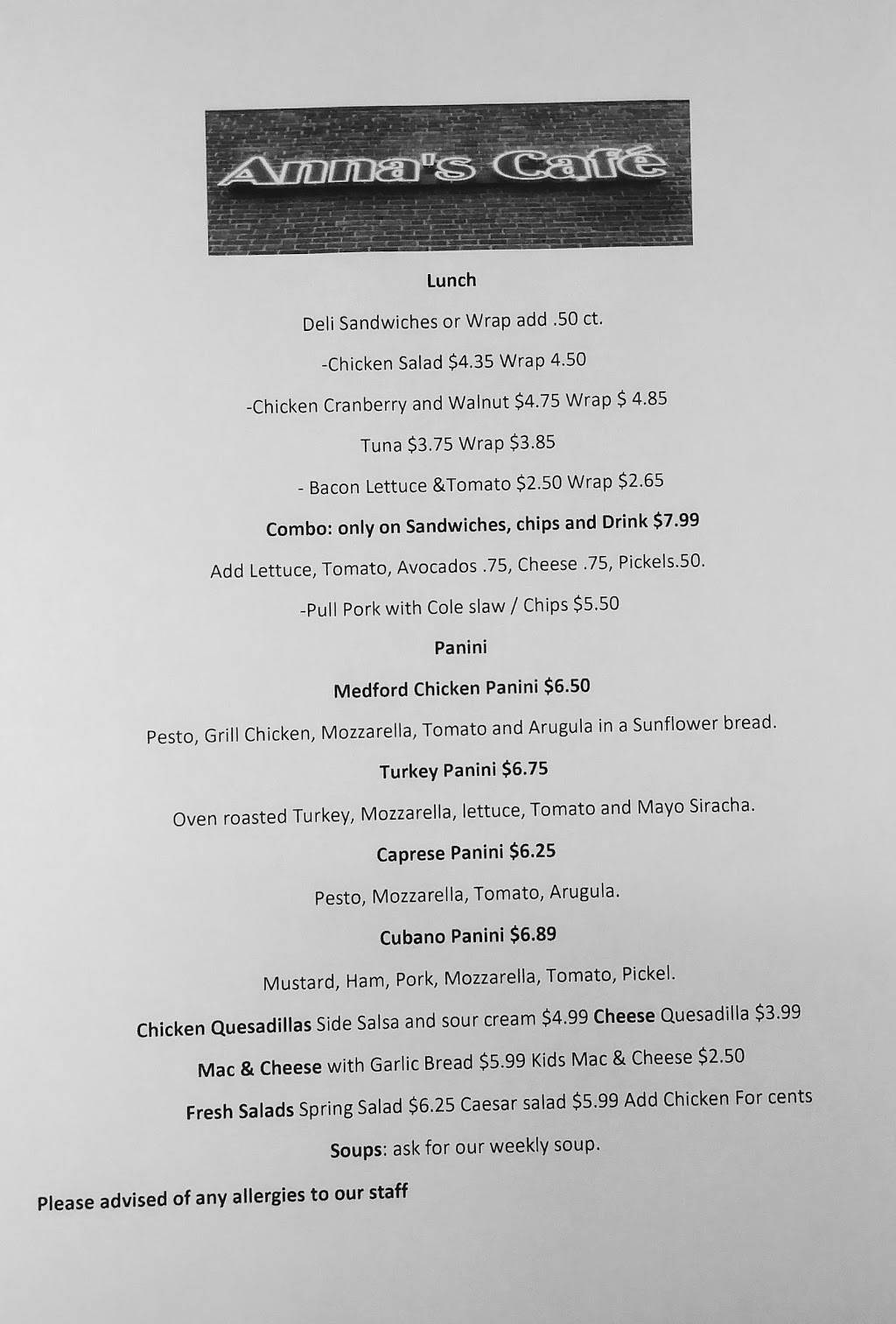 Annas Cafe | restaurant | 275 Medford St, Charlestown, MA 02129, USA | 6173986316 OR +1 617-398-6316