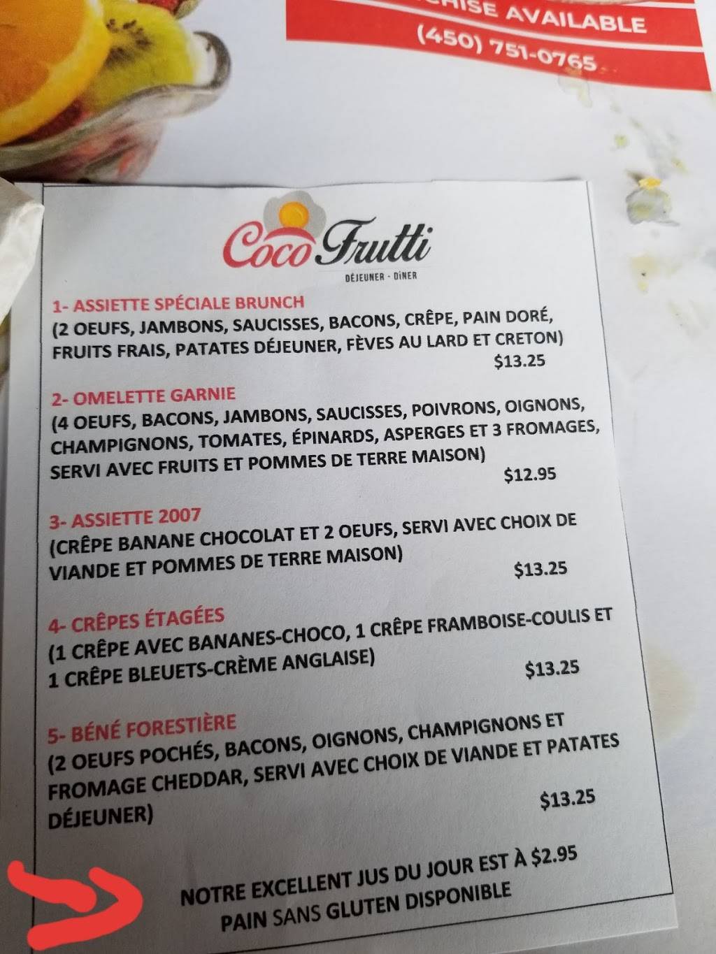 Coco Frutti Saint-Élie | restaurant | 5983 Chemin de Saint-Élie, Sherbrooke, QC J1R 0L6, Canada | 8195698950 OR +1 819-569-8950