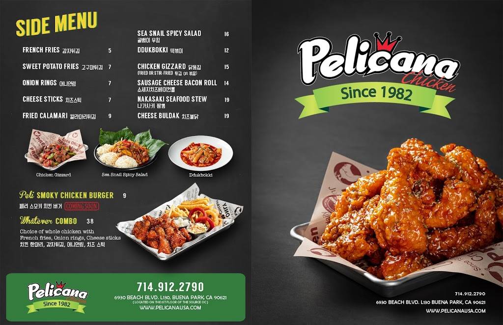 Pelicana Chicken | restaurant | 6930 Beach Blvd UNIT-L130, Buena Park, CA 90621, USA | 7149122790 OR +1 714-912-2790