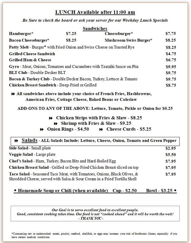 Cozy Cafe | restaurant | N6220 US Highway 51, Pardeeville, WI 53954, USA | 6087454039 OR +1 608-745-4039