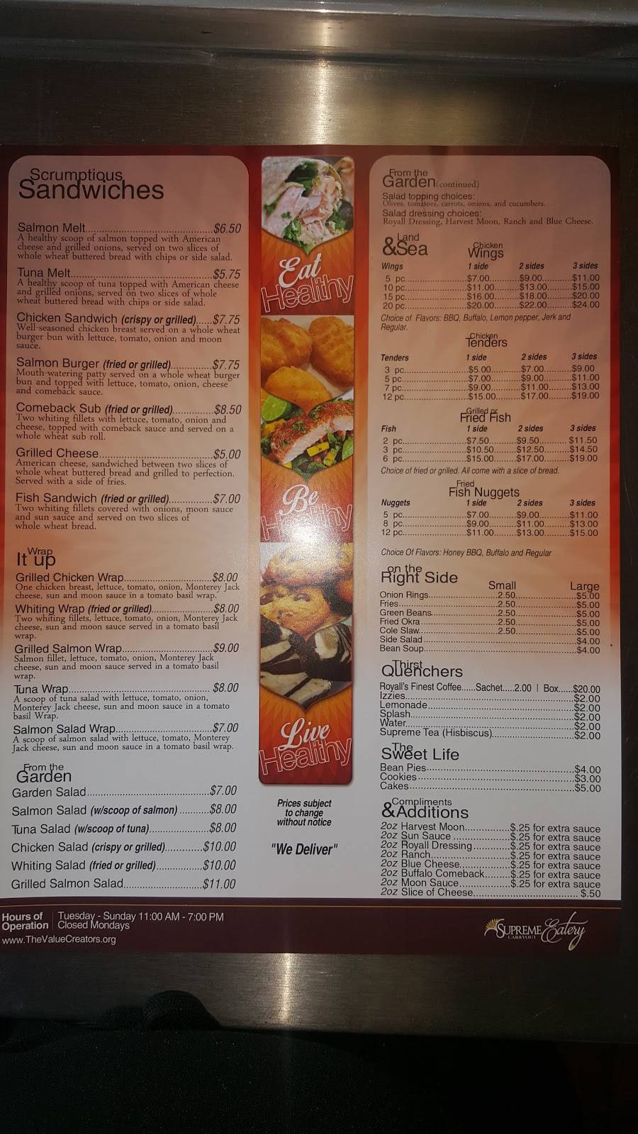 Supreme Eatery | restaurant | 1841 Pennsylvania Ave, Baltimore, MD 21217, USA | 4435298224 OR +1 443-529-8224