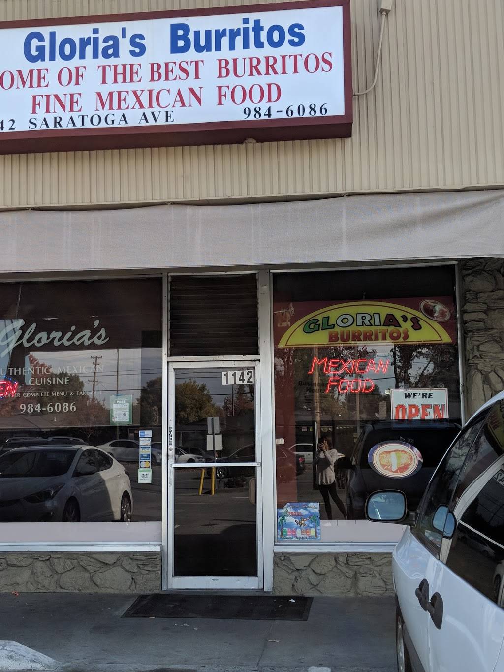 Glorias Burritos | restaurant | 1142 Saratoga Ave, San Jose, CA 95129, USA | 4089846086 OR +1 408-984-6086