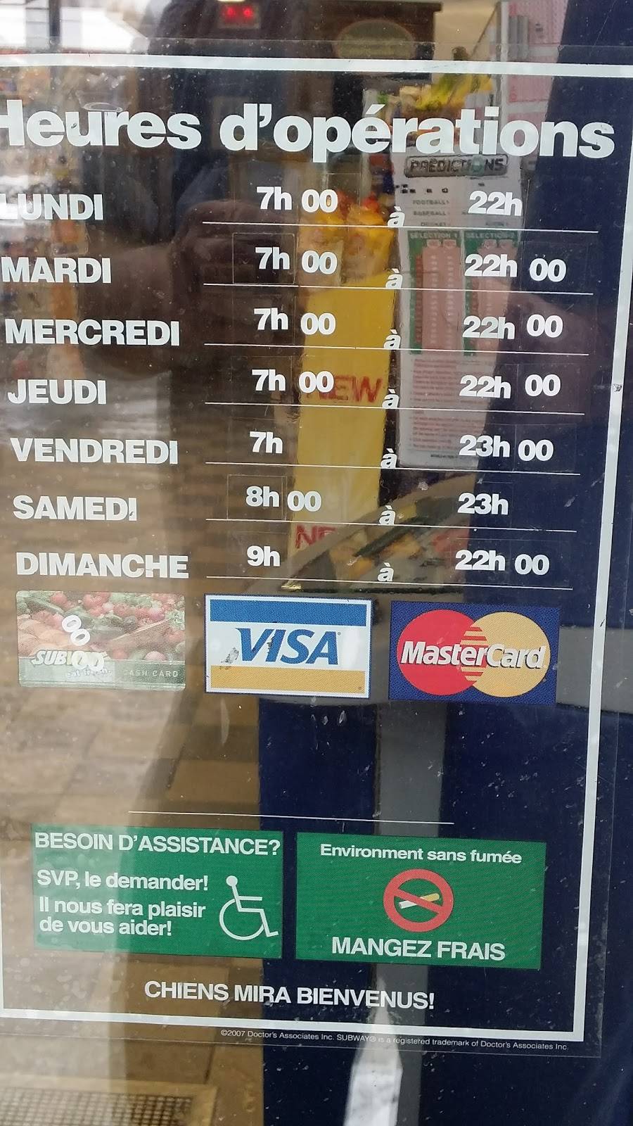 Restaurant SUBWAY | restaurant | Ultramar Convenience Store 2662 montee st, Saint-Lazare, QC J7T 2H9, Canada | 4504587150 OR +1 450-458-7150