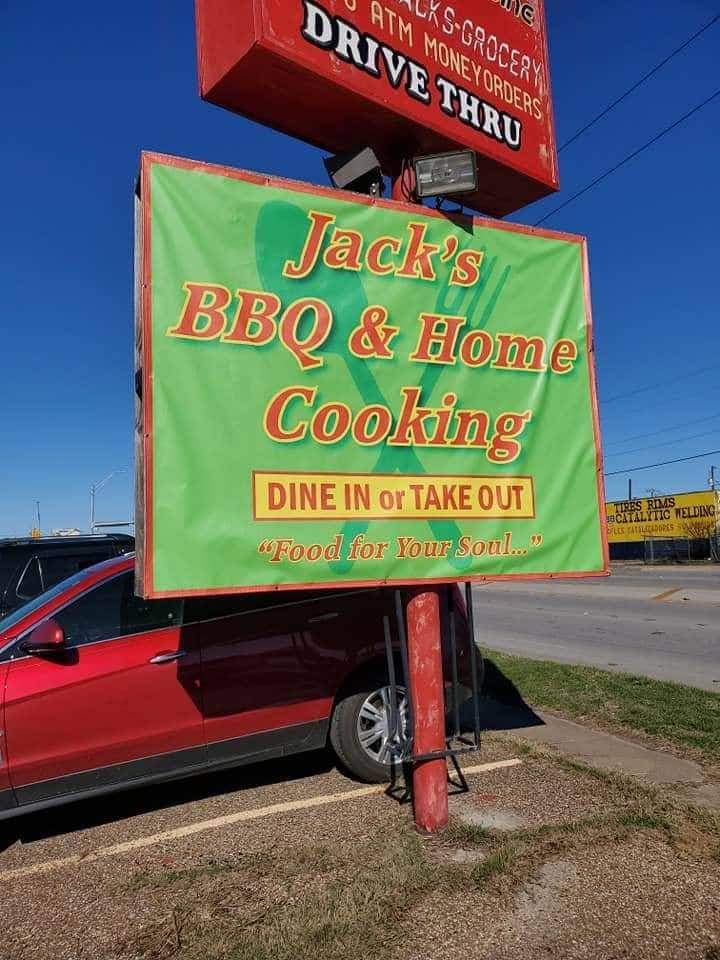 Jacks BBQ and Home Cooking | restaurant | 1316 Miller Ave, Fort Worth, TX 76105, USA | 6823859647 OR +1 682-385-9647