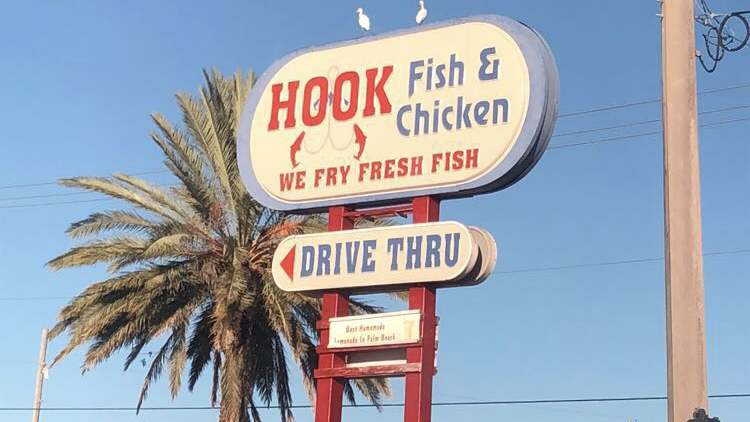 Hook fish and chicken | restaurant | 1001 Palm Beach Lakes Blvd, West Palm Beach, FL 33401, USA | 5618359035 OR +1 561-835-9035