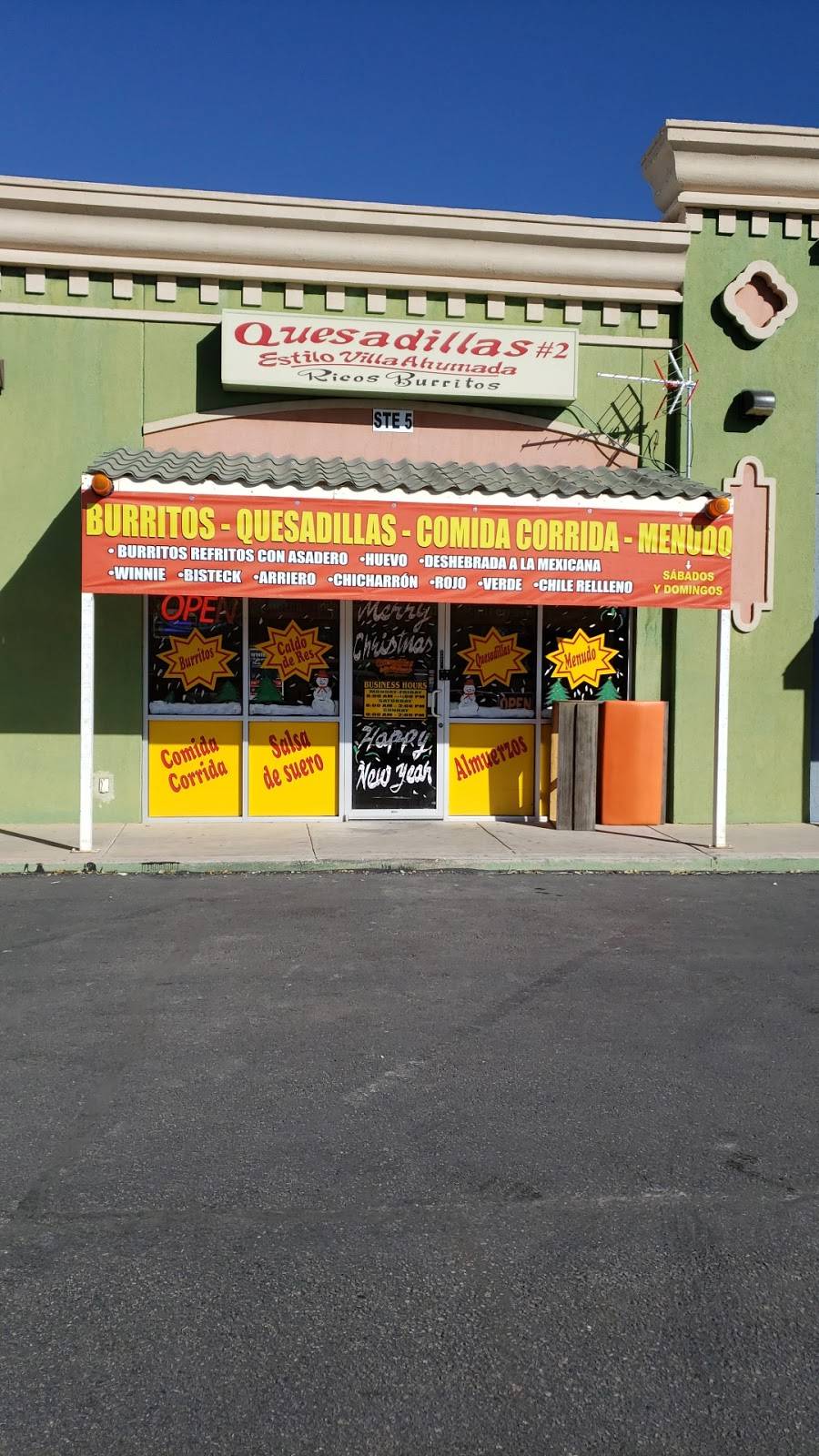 Quesadillas Estilo VillaAhumada | restaurant | 131 Horizon Blvd # 5, Socorro, TX 79927, USA | 9157900456 OR +1 915-790-0456