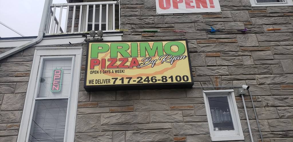 Primo Pizza By Ryan | restaurant | 2 W Main St, Windsor, PA 17366, USA | 7172468100 OR +1 717-246-8100