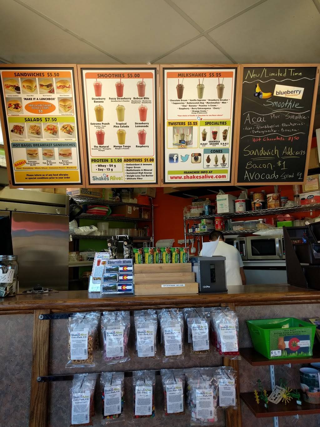 Shakes Alive | bakery | 513 Big Thompson Ave, Estes Park, CO 80517, USA | 9705777007 OR +1 970-577-7007