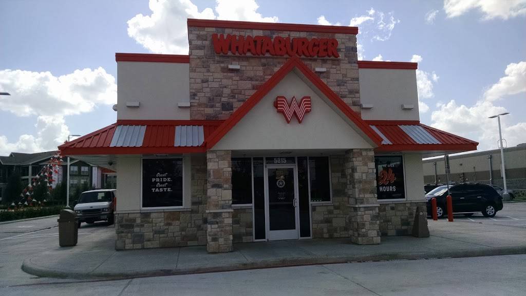 Whataburger | restaurant | 5815 Hwy 6 N, Houston, TX 77084, USA | 2815506763 OR +1 281-550-6763