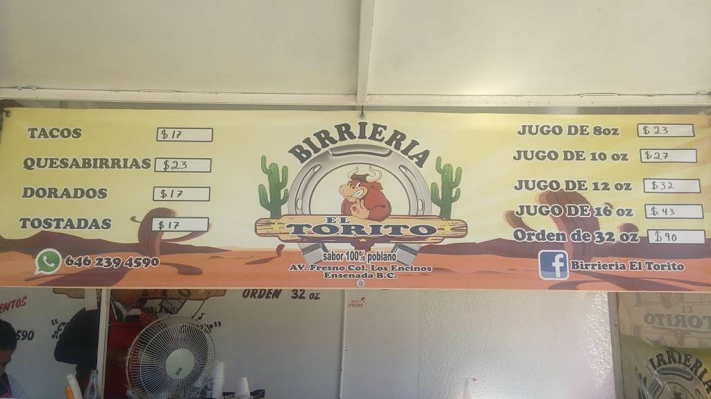 Birrieria El Torito | restaurant | Fresno Sur n, Fraccionamiento Los Encinos, Macho Güero, B.C., Mexico | 016462394590 OR +52 646 239 4590