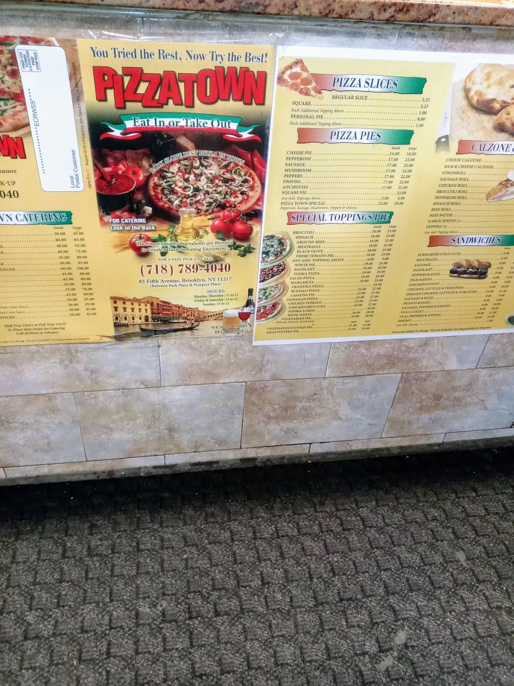 Pizza Town | restaurant | 85 5th Ave, Brooklyn, NY 11217, USA | 7187894040 OR +1 718-789-4040