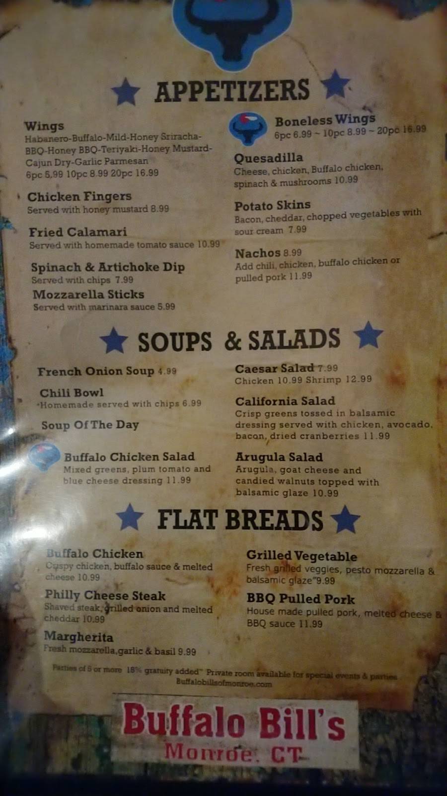 Buffalo Bills | restaurant | 650 Main St, Monroe, CT 06468, USA | 2034459672 OR +1 203-445-9672