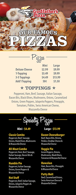 Godfathers Pizza Express | meal takeaway | 265 W 4th St, Colby, KS 67701, USA | 7854627339 OR +1 785-462-7339