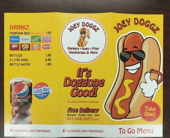 Joey Doggz | restaurant | 5 Laurel St, Conway, SC 29526, USA | 8434885639 OR +1 843-488-5639