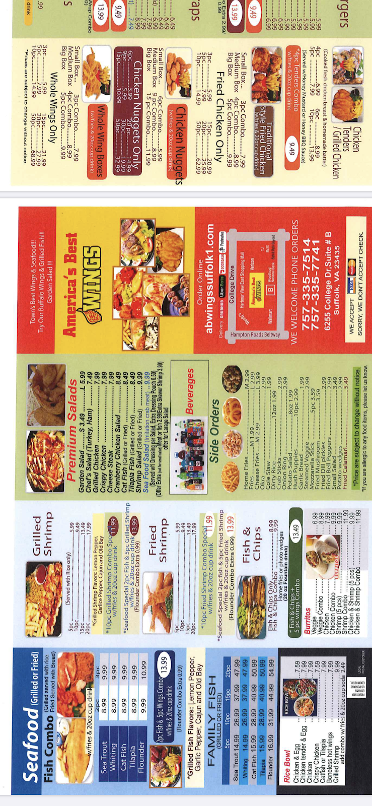 Americas Best Wings | restaurant | 6255 College Dr Suite-B, Suffolk, VA 23435, USA | 7573357514 OR +1 757-335-7514