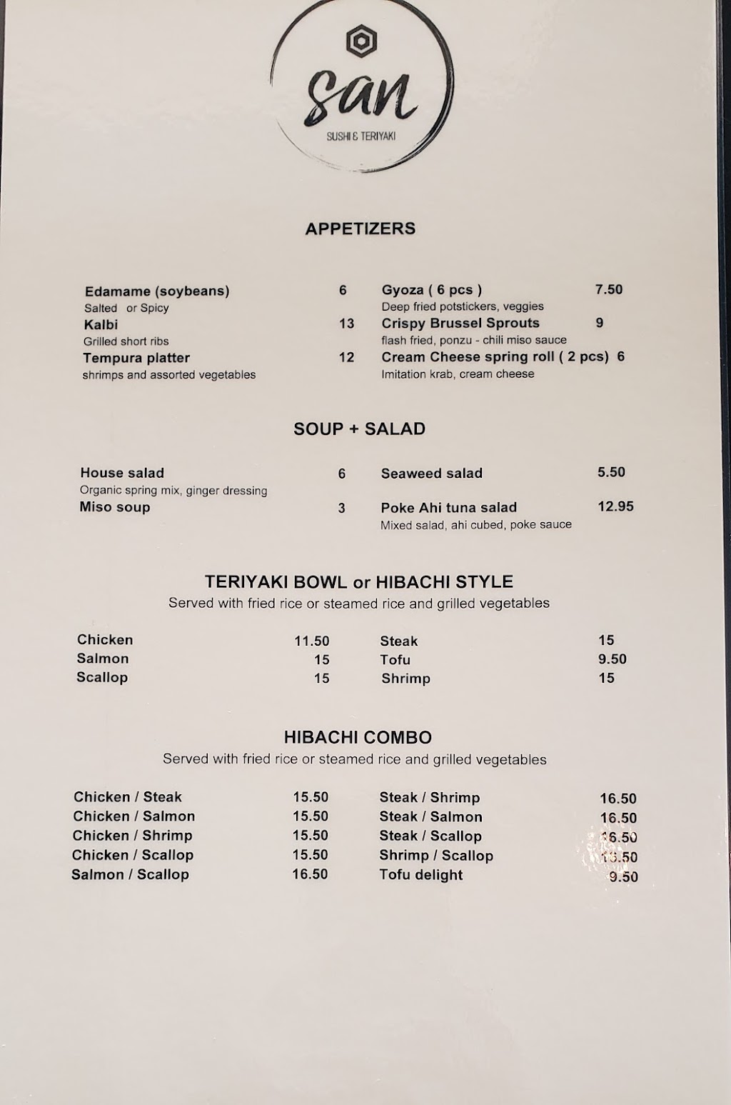 SAN Sushi & Teriyaki | restaurant | 60 Gateway Blvd, Cottage Grove, OR 97424, USA | 5416491525 OR +1 541-649-1525