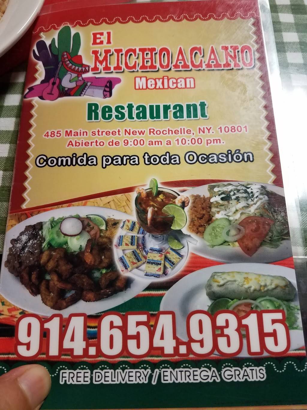 El Michoacano | restaurant | 485 Main St, New Rochelle, NY 10801, USA | 9146549315 OR +1 914-654-9315