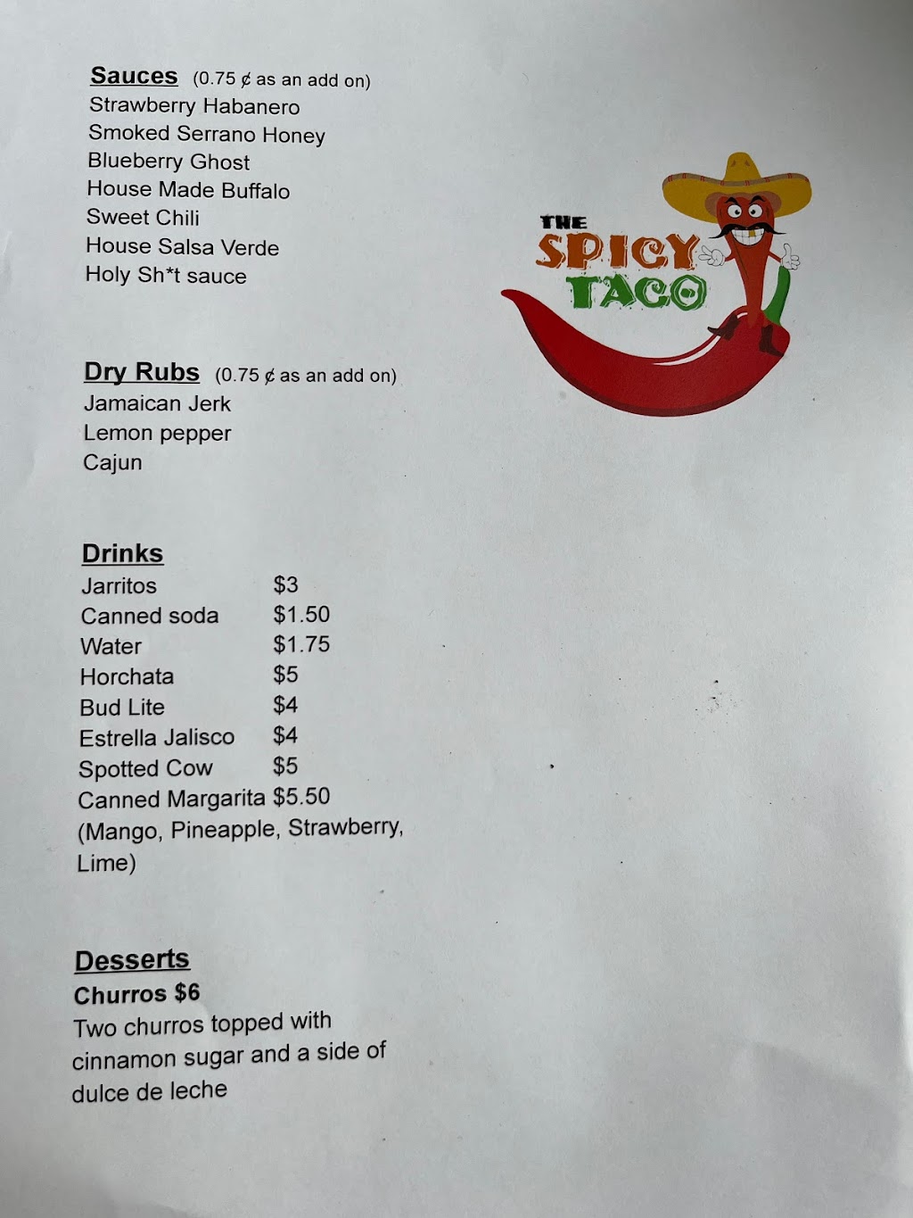 The Spicy Taco | restaurant | 10535 W Greenfield Ave, West Allis, WI 53214, USA | 4144889191 OR +1 414-488-9191