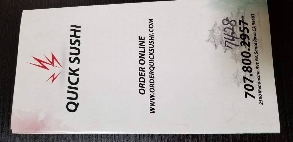 Quick Sushi ToGo Santa Rosa | restaurant | 2500 Mendocino Ave, Santa Rosa, CA 95403, USA | 7078007428 OR +1 707-800-7428