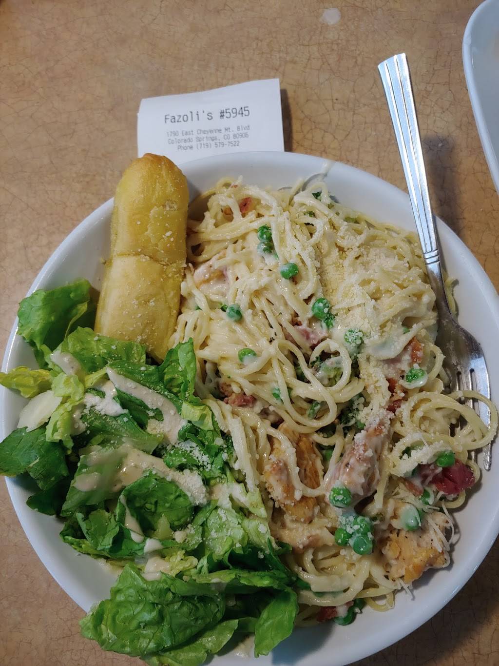 Fazolis | restaurant | 1790 E Cheyenne Mountain Blvd, Colorado Springs, CO 80906, USA | 7195797522 OR +1 719-579-7522
