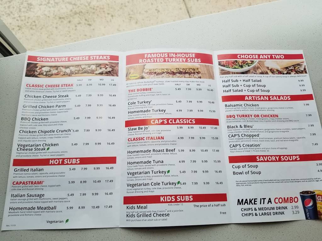 Capriottis | restaurant | 902 Roby Dr, Hammond, IN 46320, USA | 2193700222 OR +1 219-370-0222