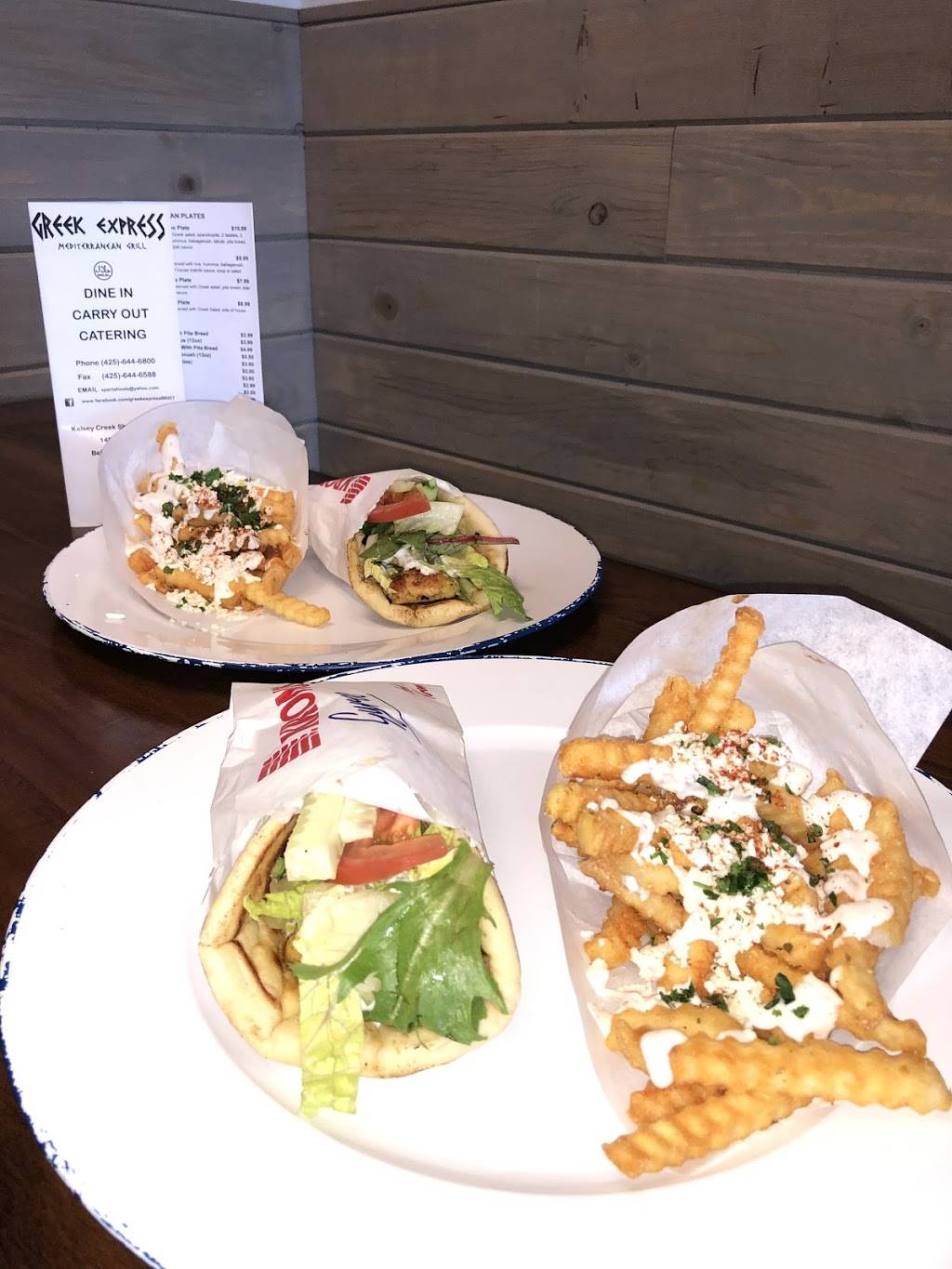 Greek Express | restaurant | 14835 Main St, Bellevue, WA 98007, USA | 4256446800 OR +1 425-644-6800