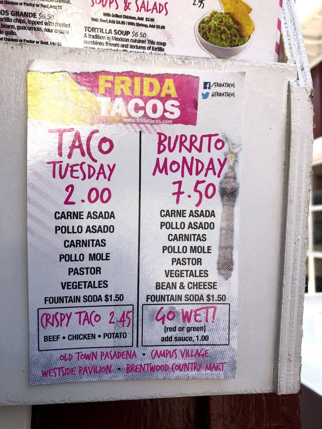 Frida Tacos - Brentwood | restaurant | 225 26th St #14, Santa Monica, CA 90402, USA | 3103959666 OR +1 310-395-9666